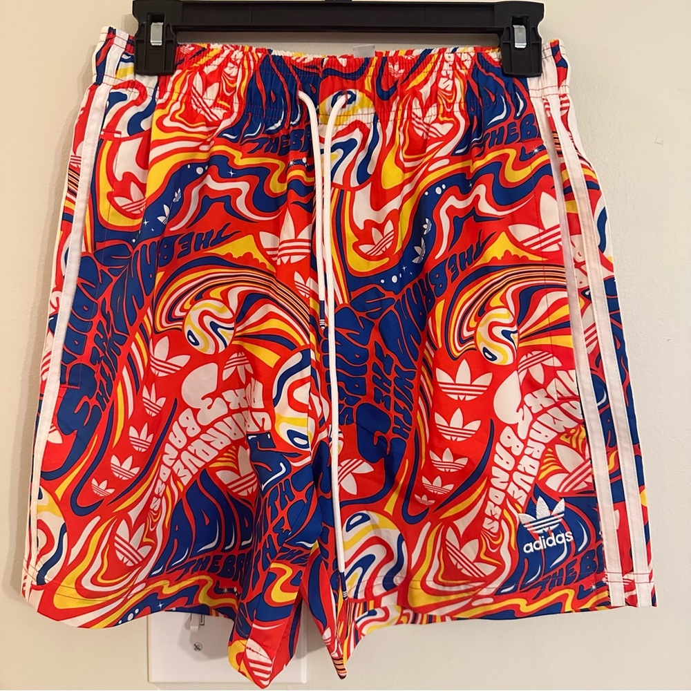 Adidas Original Men S Multicolor AllOver Print Lined Swim Trunk/Board Short RARE